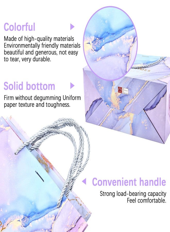 JMANNI Gift Bags, 3PCS Medium Size with Bow Ribbon, Portable Paper Gift Bag, Marble Pattern, for Any Occasion, Including Christmas, Wedding, Party, Mother's Day - Image 3