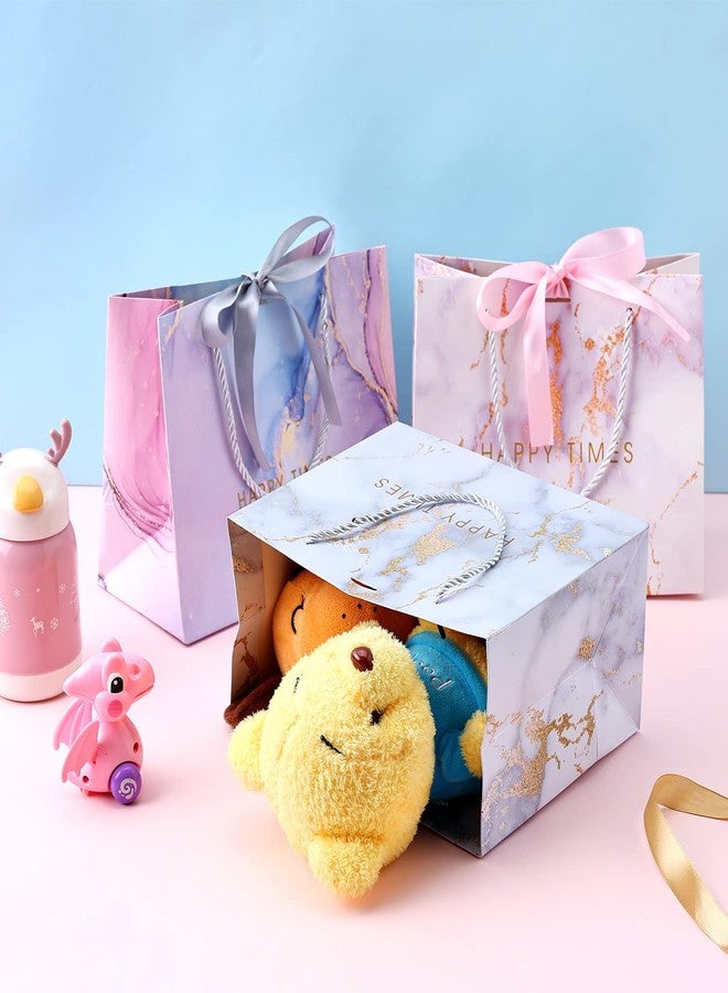 JMANNI Gift Bags, 3PCS Medium Size with Bow Ribbon, Portable Paper Gift Bag, Marble Pattern, for Any Occasion, Including Christmas, Wedding, Party, Mother's Day - Image 4