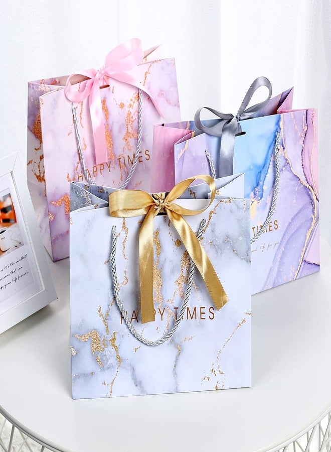 JMANNI Gift Bags, 3PCS Medium Size with Bow Ribbon, Portable Paper Gift Bag, Marble Pattern, for Any Occasion, Including Christmas, Wedding, Party, Mother's Day - Image 5