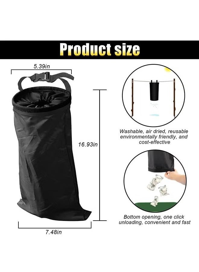 2PCS Car Trash Bag, Auto Portable Trash Can Universal Hanging Car Garbage Bag, Waterproof Garbage Can with Elastic Opening, Car Organizer Auto Accessories for Car, Home, Outdoor - Image 2