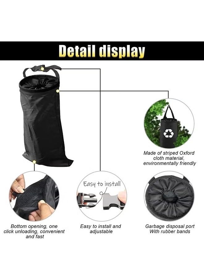 2PCS Car Trash Bag, Auto Portable Trash Can Universal Hanging Car Garbage Bag, Waterproof Garbage Can with Elastic Opening, Car Organizer Auto Accessories for Car, Home, Outdoor - Image 3