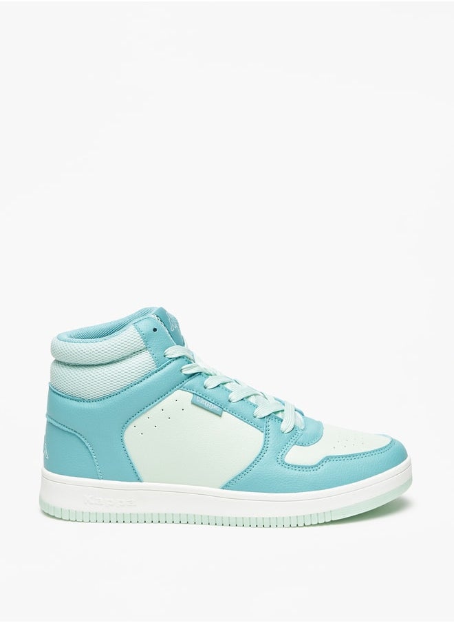 Kappa Women's Colourblock High-Top Sneakers with Lace-Up Closure  - Image 3