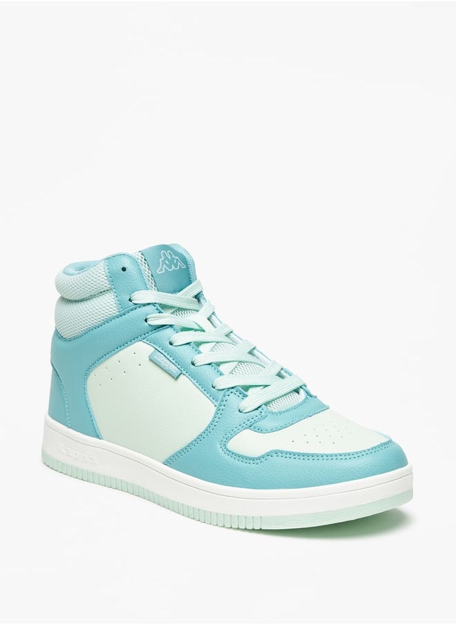 Kappa Women's Colourblock High-Top Sneakers with Lace-Up Closure  - Image 1