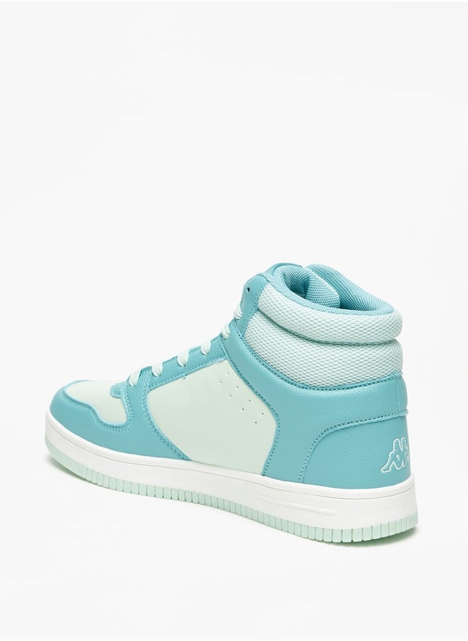 Kappa Women's Colourblock High-Top Sneakers with Lace-Up Closure  - Image 2