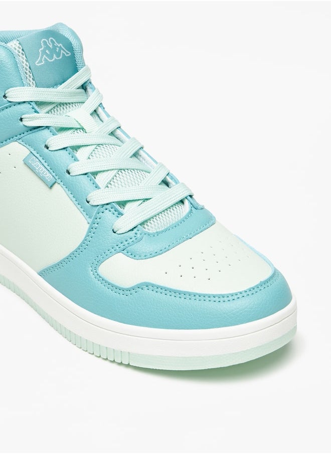 Kappa Women's Colourblock High-Top Sneakers with Lace-Up Closure  - Image 4