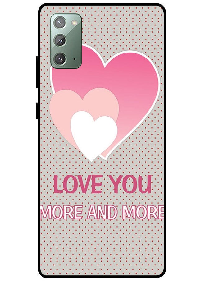 EYE CATCH - Protective Case Cover For Samsung Galaxy Note 20/ Note 20 5G Smart Series Printed Protective Case Cover for Samsung Note 20/ Note 20 5G Love You More and More - Image 1