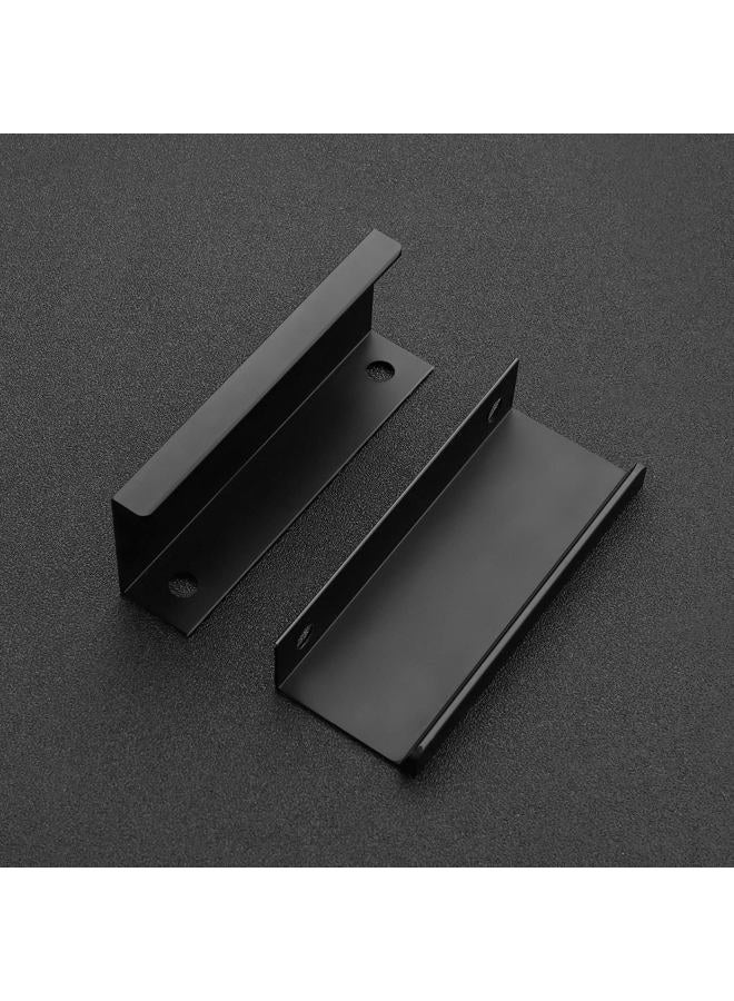 Ravinte 6 Pack Finger Pulls for Cabinets 80mm/3.15" Length Black Edge Pulls Matte Black Finger Cabinet Pulls Concealed Handles for Kitchen Drawer Finger Edge Pull Tab Handle - Image 2