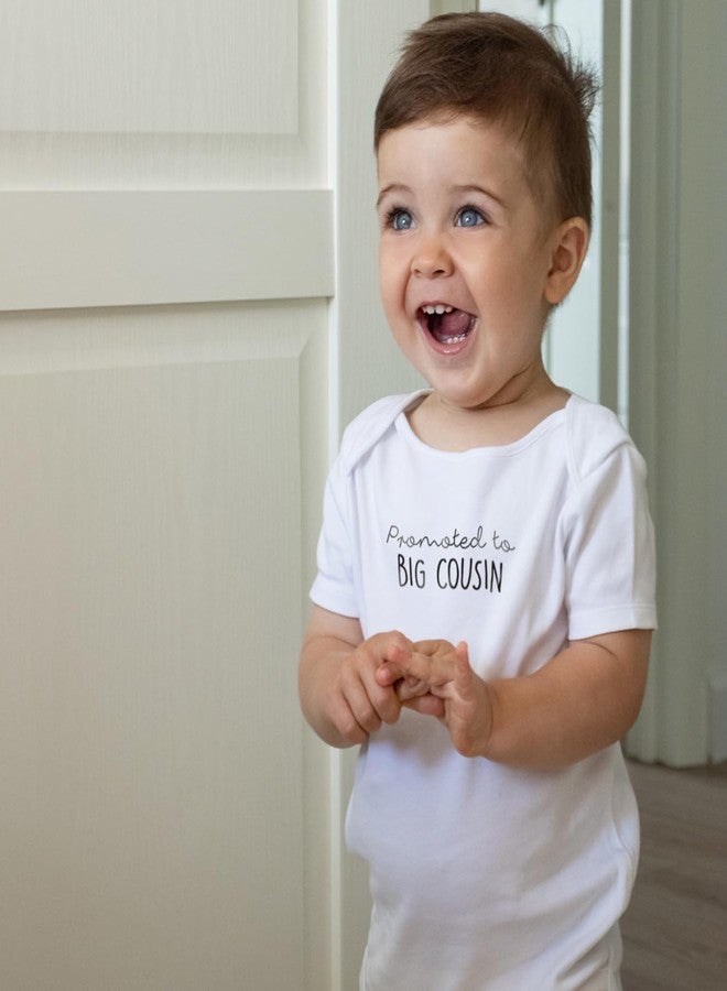 Printique Organic GOTS Certified Baby Onesie Unisex Bodysuit 0-18 months - Promoted To Big Cousin | Family Baby Announcement (9-12 Months, Promoted To Big Cousin) - Image 5