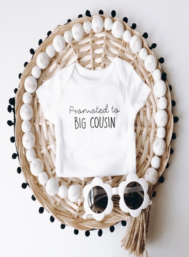 Printique Organic GOTS Certified Baby Onesie Unisex Bodysuit 0-18 months - Promoted To Big Cousin | Family Baby Announcement (9-12 Months, Promoted To Big Cousin) - Image 3