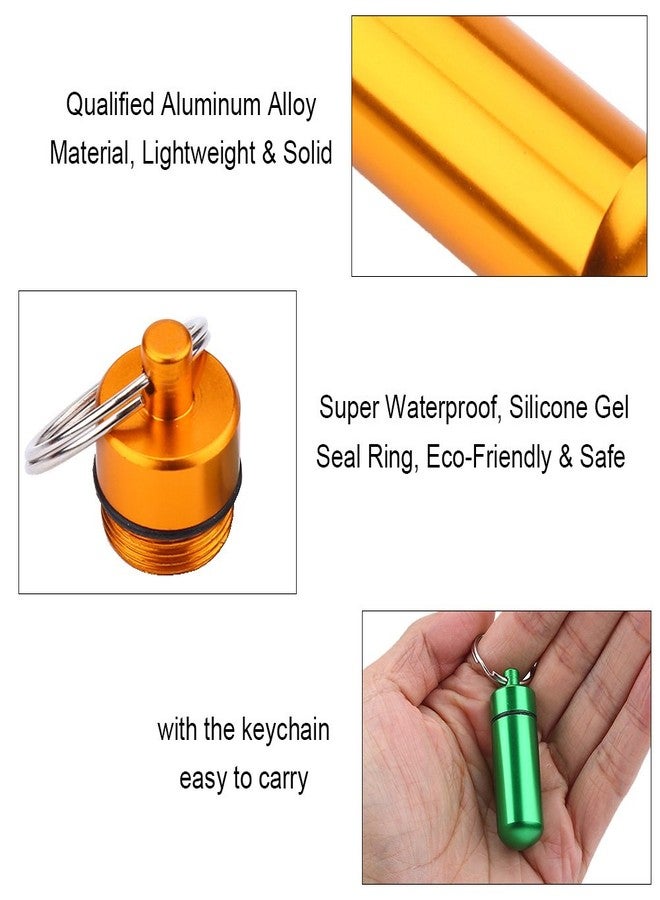 KIKYO Waterproof Aluminum Mini Pill Case Organizer, 9 Compartments, Keychain Pill Box with Outdoor Medicine Holder - Image 3