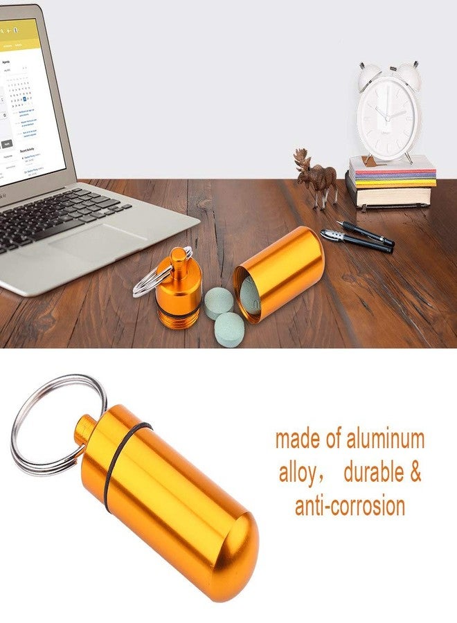KIKYO Waterproof Aluminum Mini Pill Case Organizer, 9 Compartments, Keychain Pill Box with Outdoor Medicine Holder - Image 4