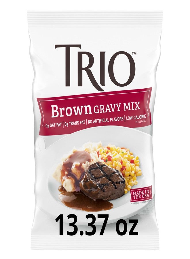 Trio خلطة صلصة ثلاثية، صلصة بنية، مشاوي العطلات، مجففة، أضف الماء فقط، كيس 13.37 أونصة - Image 1