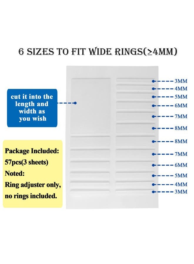 enhong Ring Size Adjuster for Loose Rings Women 57pcs Invisible Transparent Ring Size Reducer Spacer Ring Guard - Image 2