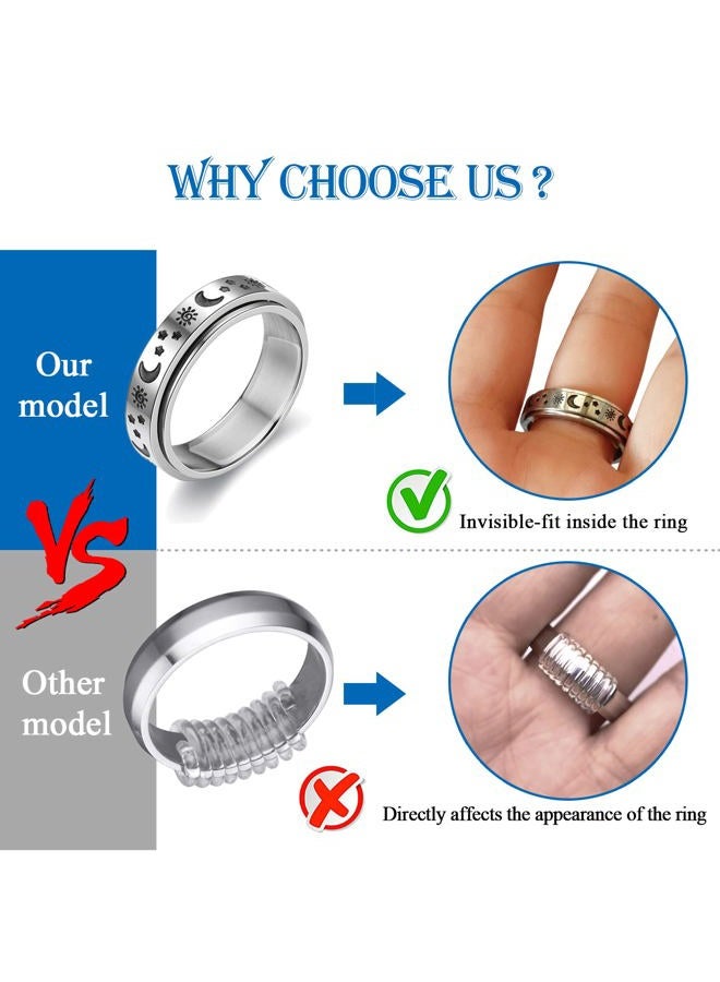 enhong Ring Size Adjuster for Loose Rings Women 57pcs Invisible Transparent Ring Size Reducer Spacer Ring Guard - Image 3
