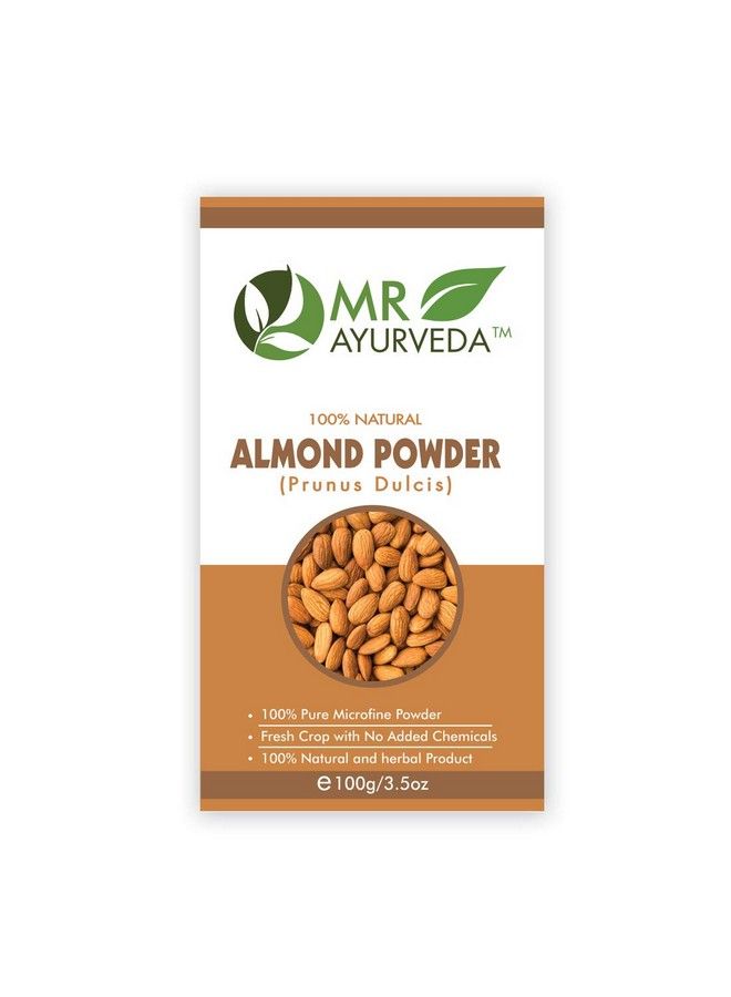 MR Ayurveda مجموعة مسحوق اللوز ومسحوق قشر الليمون ومسحوق قشر البرتقال من 3 (100 جرام لكل منها) - Image 3