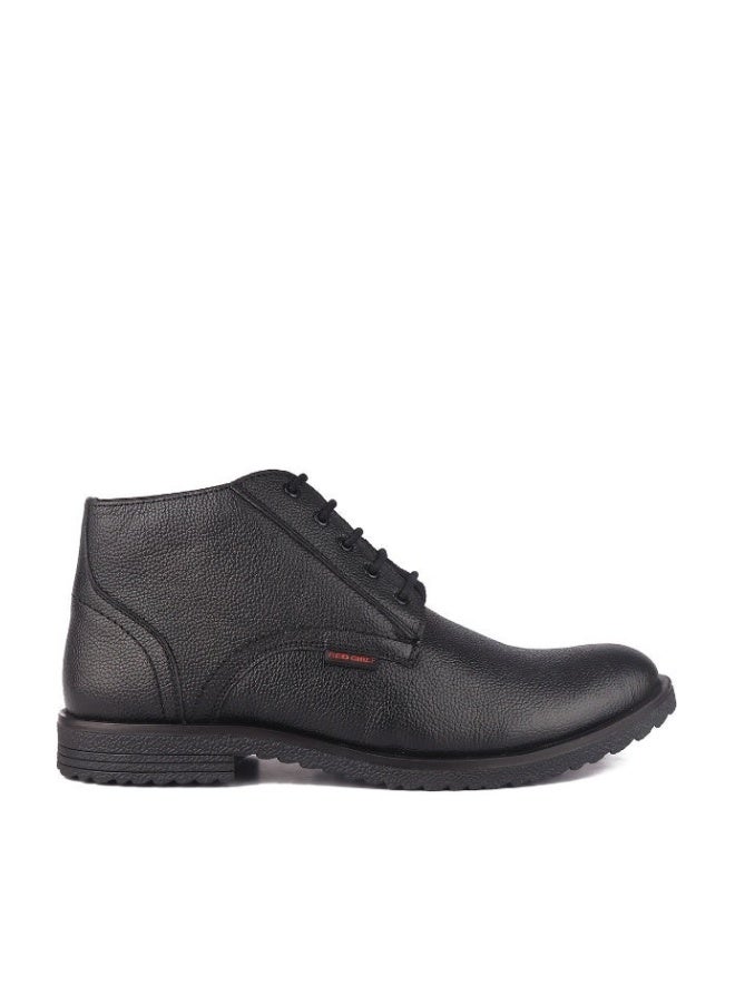 Red Chief Black Mid Ankle Leather Formal Shoe | RC3808 001 - Image 1