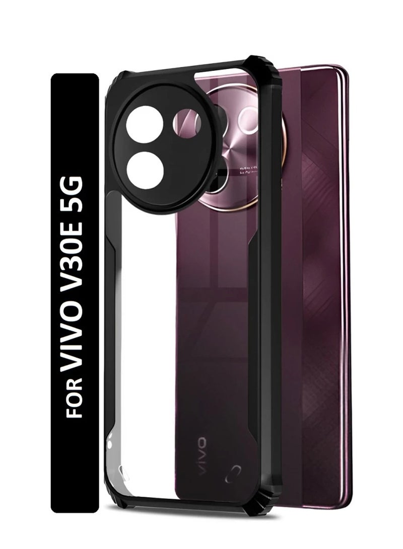 دبليو تيك غطاء حماية نحيف من السيليكون TPU مع مصدات مرتفعة لهاتف Vivo V30e 5G 2024 أسود - Image 2