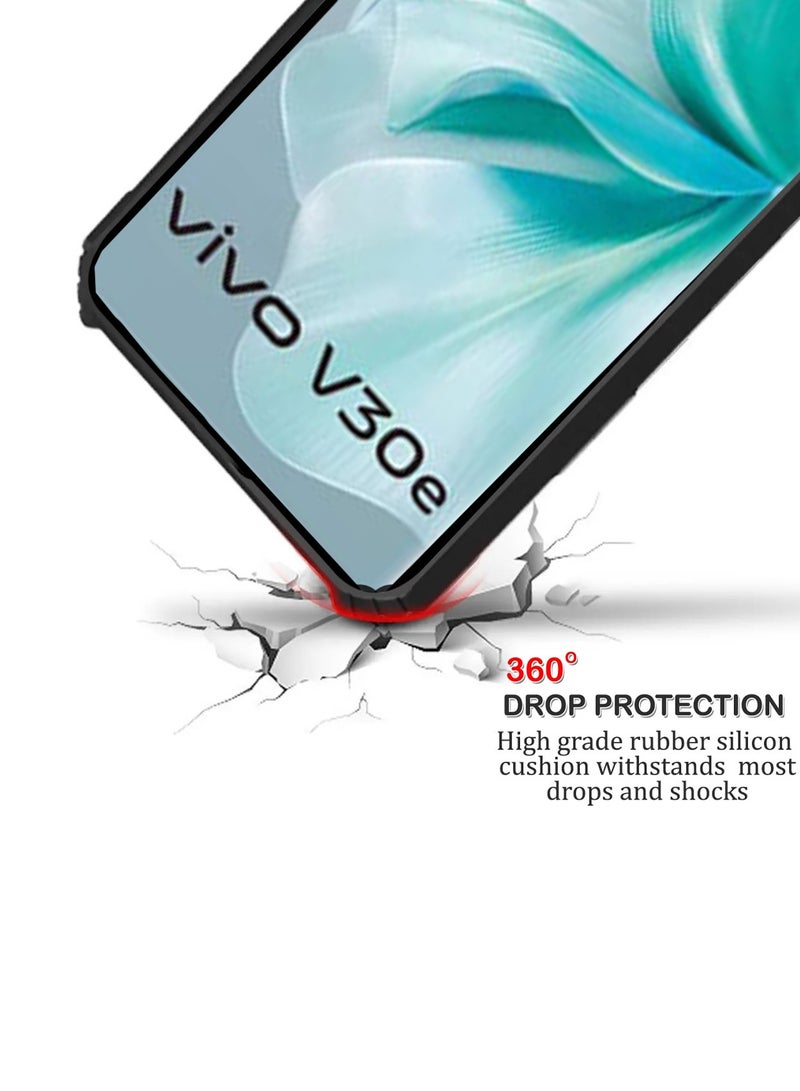 دبليو تيك غطاء حماية نحيف من السيليكون TPU مع مصدات مرتفعة لهاتف Vivo V30e 5G 2024 أسود - Image 3