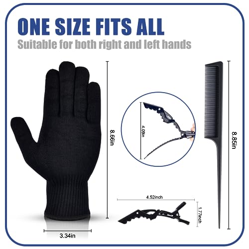 IKOCO Heat Proof Medium Glove Mitts for Hair Styling - 2Pcs for Flat Iron, Curling Wand, and Hot-Air Brushes - Image 2