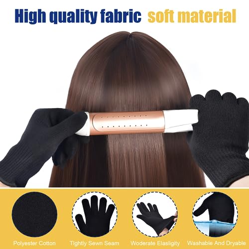 IKOCO Heat Proof Medium Glove Mitts for Hair Styling - 2Pcs for Flat Iron, Curling Wand, and Hot-Air Brushes - Image 3