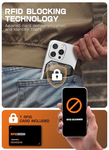 SUPCASE for MagSafe Wallet with AirTag Holder, Magnetic Airtag Wallet for Men, [Hold 5 Cards] [Adjustable Stand] [RFID Blocking] Phone Card Holder Tripod for iPhone 17/16/15/14/13/12 Series, Dark - Image 5