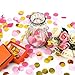 VCOSTORE 1 Inch Tissue Paper Confetti Circles176oz Round Paper Table Confetti Circle Dots Suitable for Birthday Wedding Party Decoration and Baby Shower decorationsPink and Gold5000 Pieces - Image 2