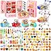 LUYI 150Pcs Mini Shopping Cart Basket Miniature Food Drink Bottle Supermarket Metal Handcart Trolley - Image 2