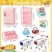 LUYI 150Pcs Mini Shopping Cart Basket Miniature Food Drink Bottle Supermarket Metal Handcart Trolley - Image 4