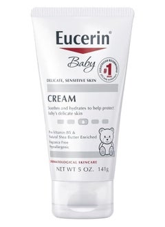Eucerin Baby Cream Pack Of 3 Hypoallergenic And Fragrance Free Gentle Every Day Lotion For Sensitive Skin 5  - Image 4