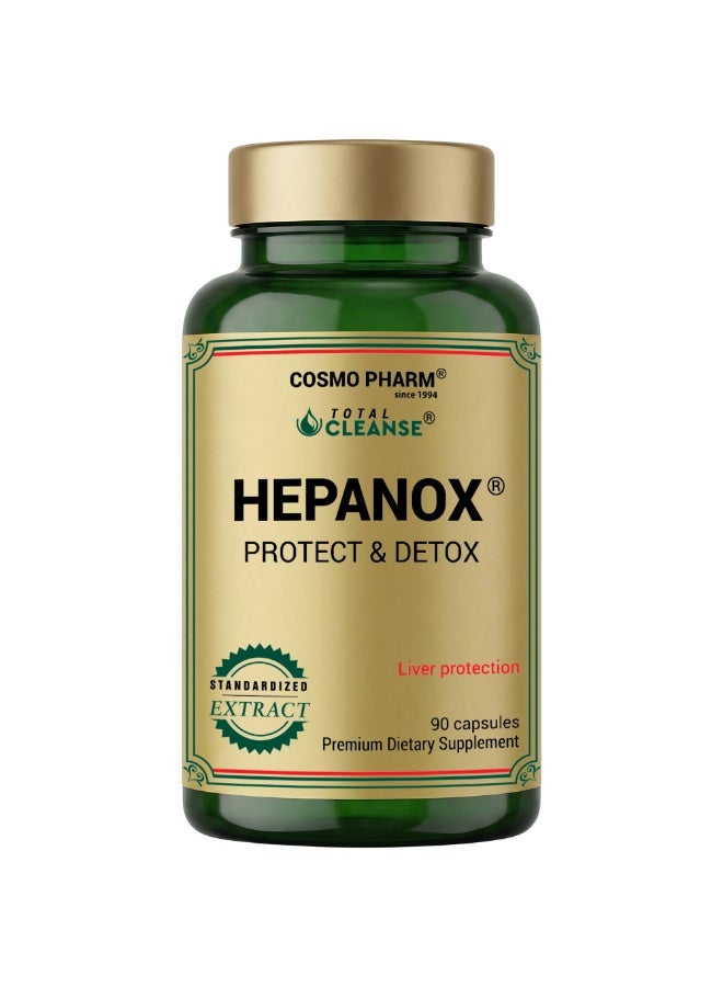 Cosmo Pharm Hepanox Milk Thistle & Choline | Supports Normal Liver Function | 90 Capsules - Image 1