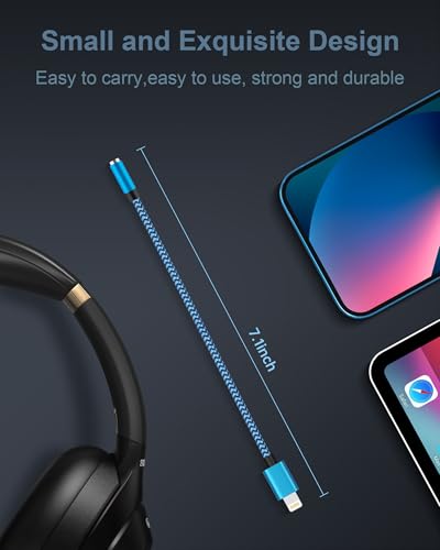 Haoano 2-Pack Lightning to 3.5mm Aux Adapter, iPhone Headphone Adapter for Aux Cord [Apple MFI Certified] iPhone 3.5mm Jack Audio Adapter Dongle for iPhone 14 13 12 11 Pro Max Plus Mini XR XS 8 iPad iPod - Image 4