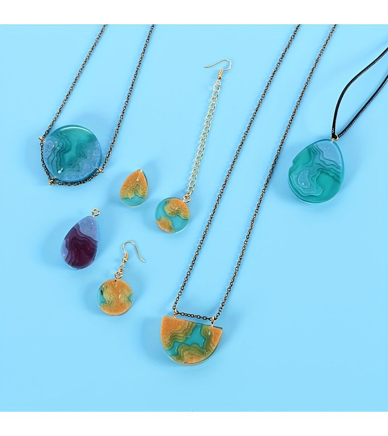 White 4Pcs Pendant DIY Resin Mold - Image 2