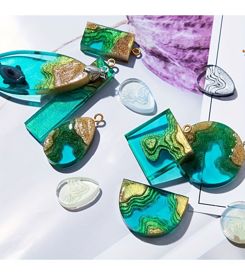 White 4Pcs Pendant DIY Resin Mold - Image 4