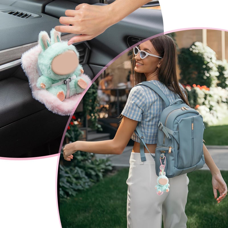 Ciunura Doll Car Seat Compatible with Bubudoll, Small Seat for 10-17cm Blind Box Toys, Including Air Vent Clip, Desktop Stand, Adjustable Safety Strap, Airflow-Friendly Design, Ideal Car Decor Gifts(Pink) - Image 5