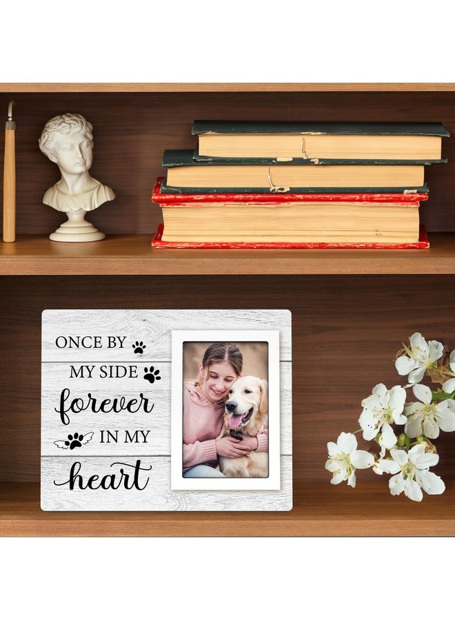 Milcier Pet Memorial Picture Frame - Dog Remembrance Gift for Loss and Sympathy - Cat Passing Away Frame With Paw Print for 4x6" Photo - Image 5