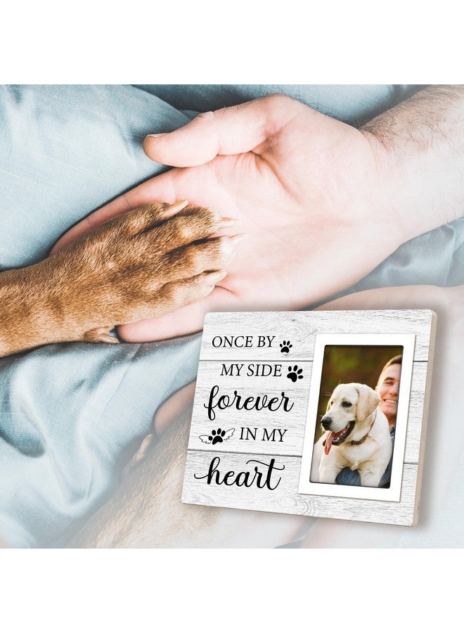Milcier Pet Memorial Picture Frame - Dog Remembrance Gift for Loss and Sympathy - Cat Passing Away Frame With Paw Print for 4x6" Photo - Image 4