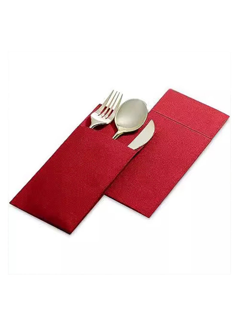 Disposable knife and fork bag restaurant napkin  - Image 2