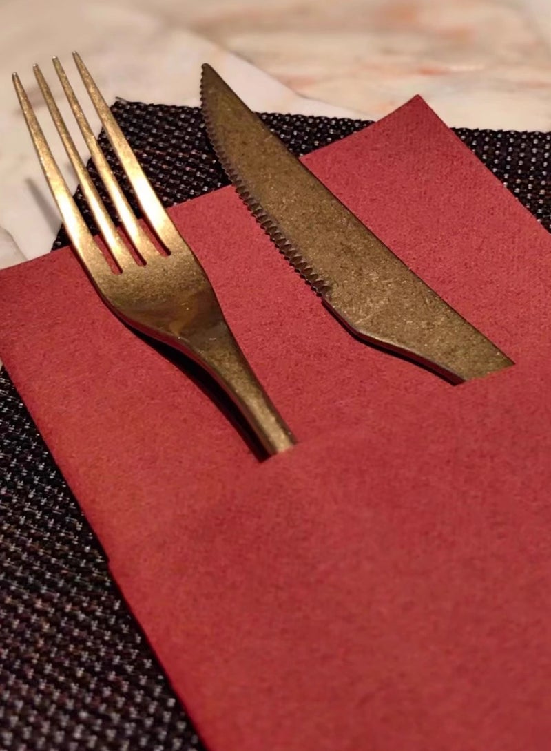 Disposable knife and fork bag restaurant napkin  - Image 3