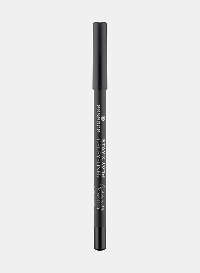 Essence Stay & Play Gel Waterproof Eyeliner, 01 Black Raven