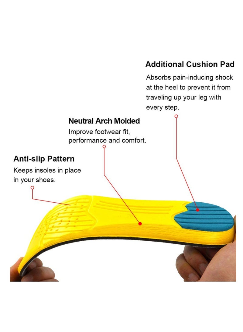 SOLARAE Men's and Women's Shock Absorbing Sports Insole, Comfortable and Breathable Sports (L) - Image 3