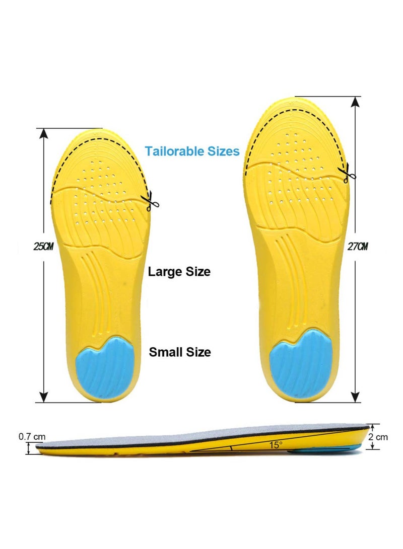 SOLARAE Men's and Women's Shock Absorbing Sports Insole, Comfortable and Breathable Sports (L) - Image 5