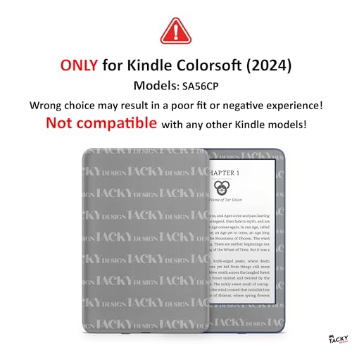 Tacky Design Solid Color Skin for Kindle ColorSoft Skin Wrap 2024 Decal Classic Color Vinyl, Premium 3M Decal Sticker for Full Surface Coverage (Pale Blue, ColorSoft (12th Gen, 2024)) - Image 2