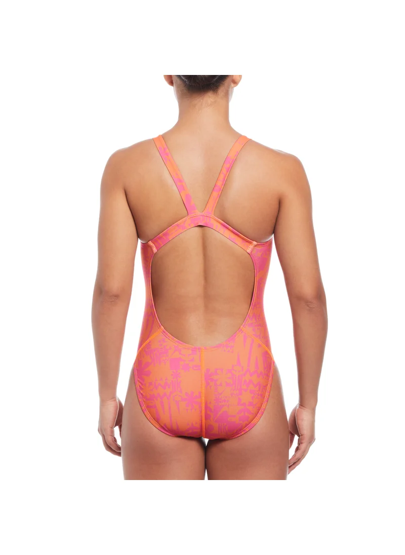 Nike Women's Flower Fast Back One-Piece Swimsuit