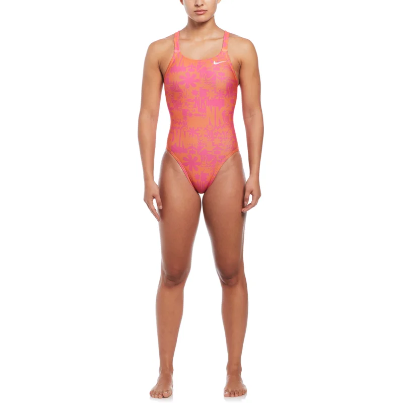 Nike Women's Flower Fast Back One-Piece Swimsuit