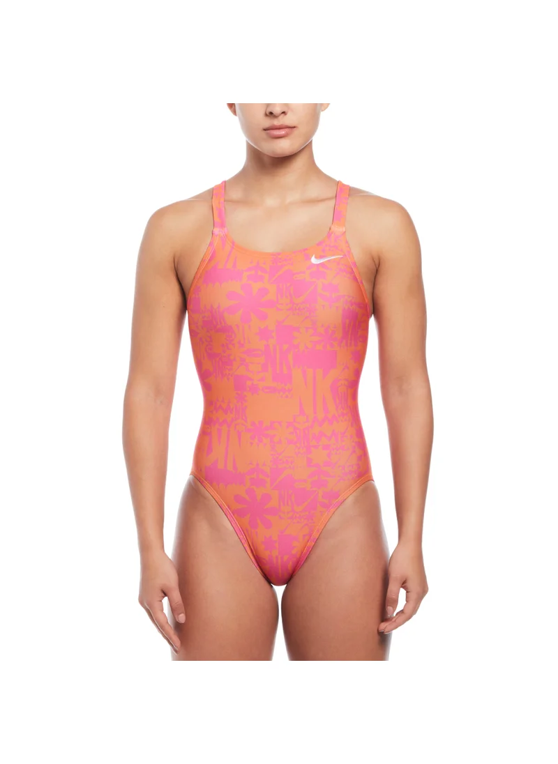 Nike Women's Flower Fast Back One-Piece Swimsuit