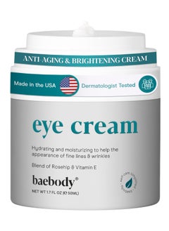 Baebody Baebody Made in USA Eye Cream - Anti Aging and Moisturizing Eye Cream for Dark Circles and Wrinkles - With Rosehip and Vitamin E (1.7 fl oz/50 ml)  - Image 1