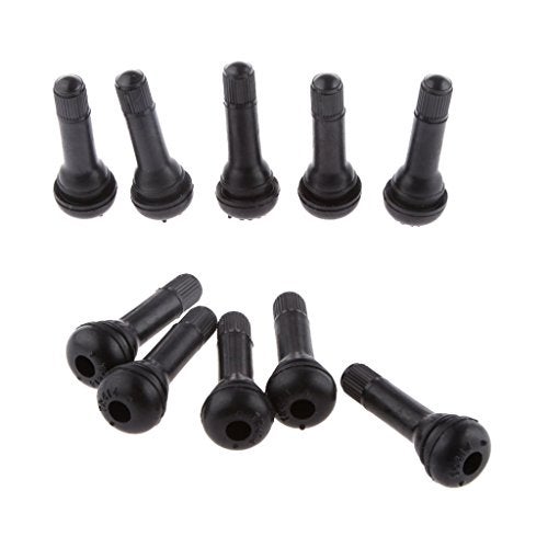 SHOPEE Branded 10pcs TR414 Snap-in Tubeless Car Tyre Valve Stem Dust Cap Gold Tone Black - Image 1