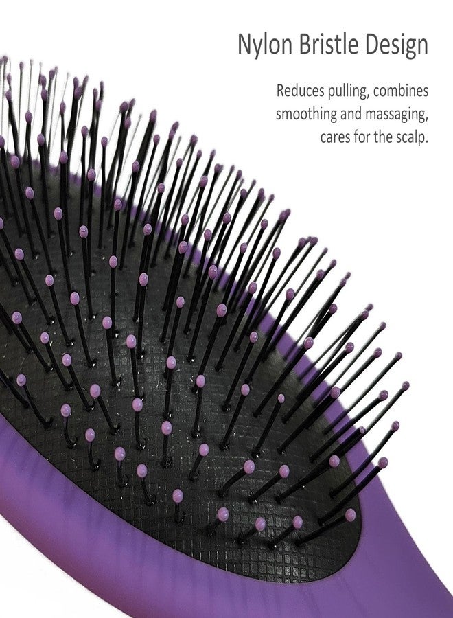 Jaasuee Hair Brush Set - Pink and Purple, Ultra-soft Bristles, Effortlessly Detangles All Hair Types for Men, Women, Wet and Dry Hair, 2-Pack - Image 5