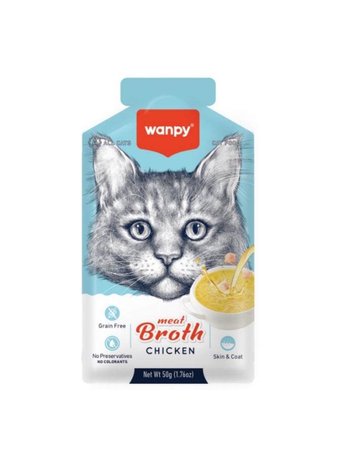 Wanpy Wanpy Meat Broth for Cats – Chicken Flavor, 50g 