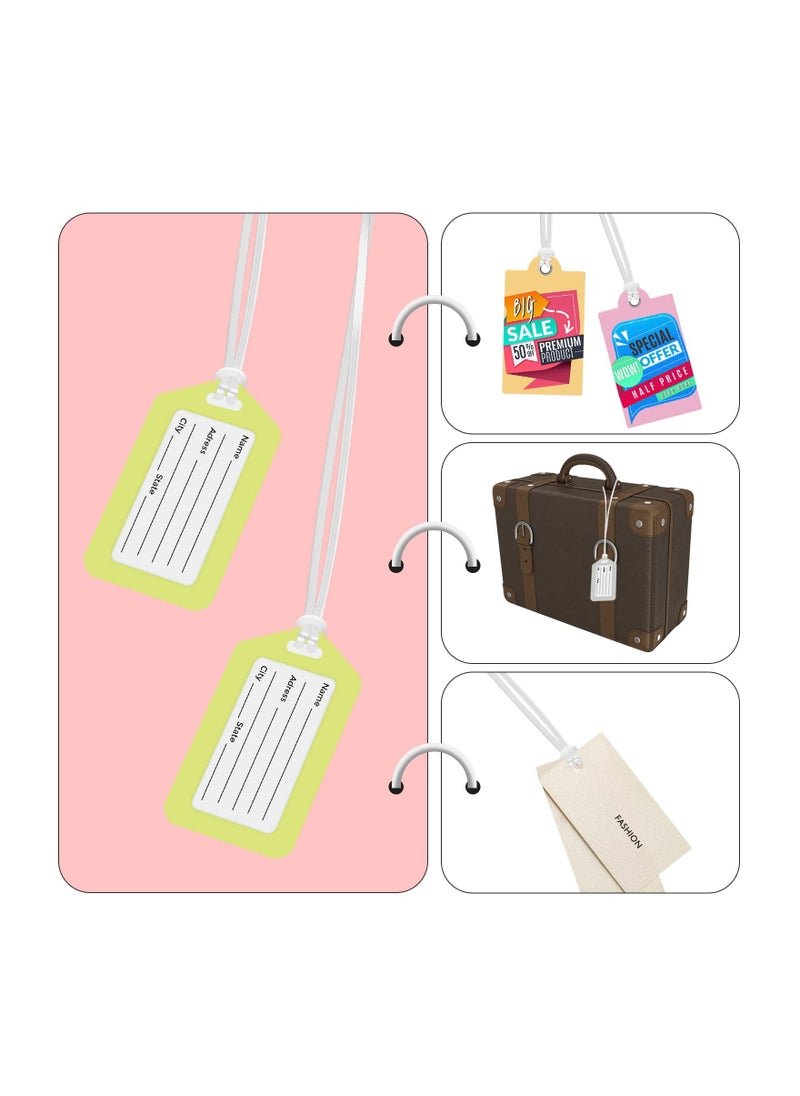 Generic - 100 Pack of Clear PVC Luggage Loop Straps - 6 Inch Transparent Worm Loops for ID Tags and Name Tags - Ideal for Luggage Identification and Card Attachment - Image 1